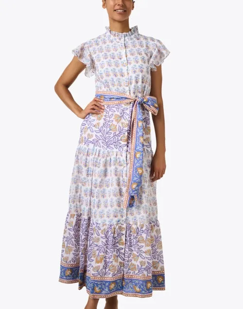 White Multi Print Dress