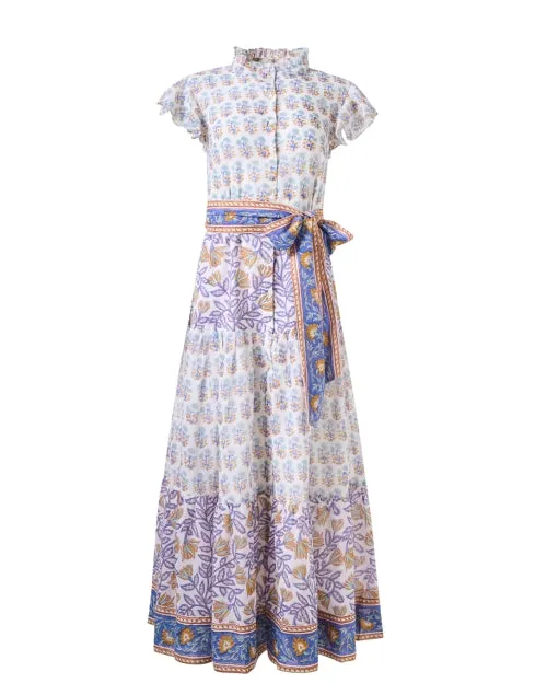 White Multi Print Dress