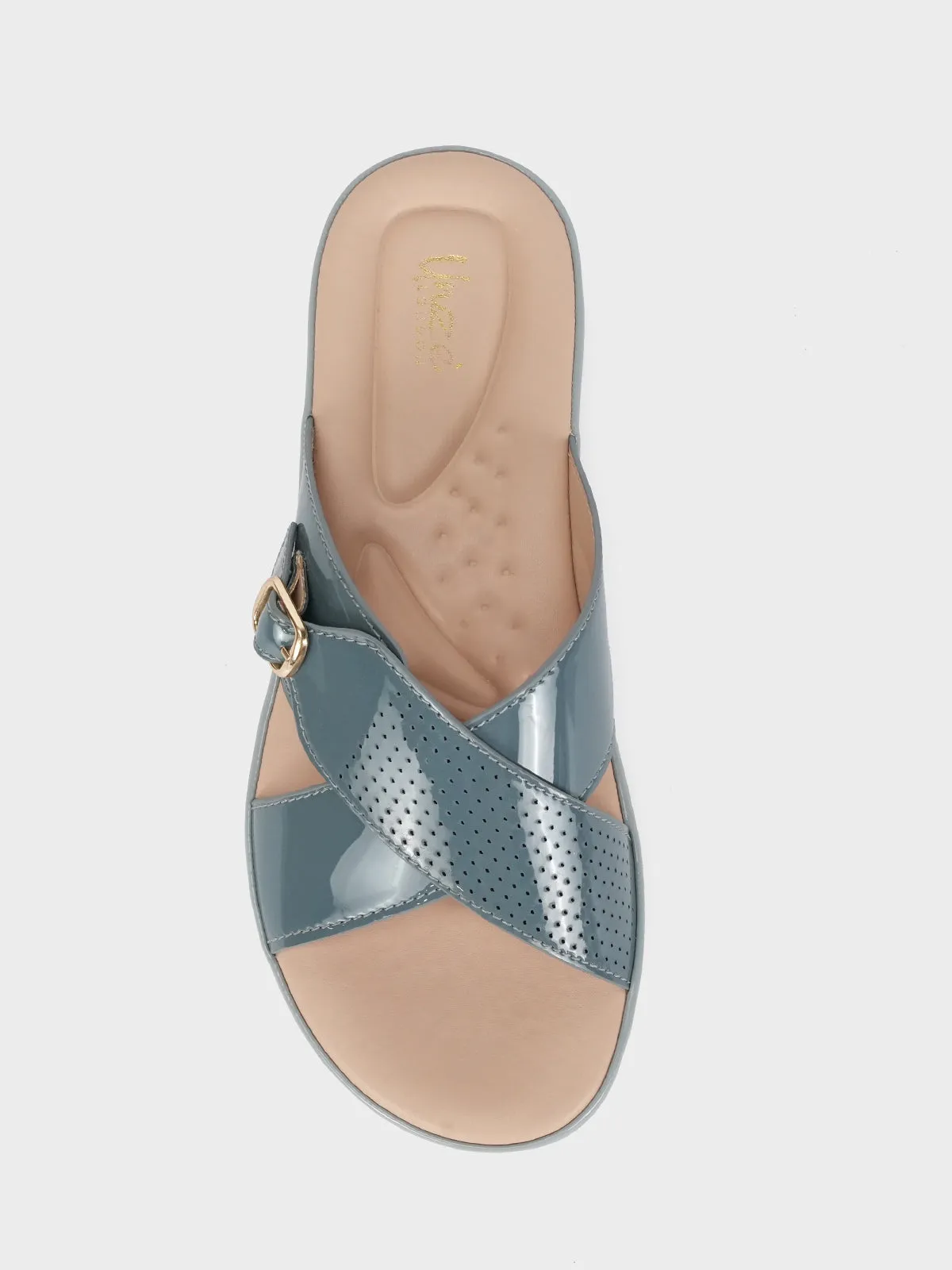 Women "CRESIDA" Crossover Comfy Flat Slippers