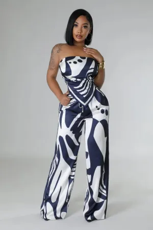 Women's Dark Blue Two-Piece Set