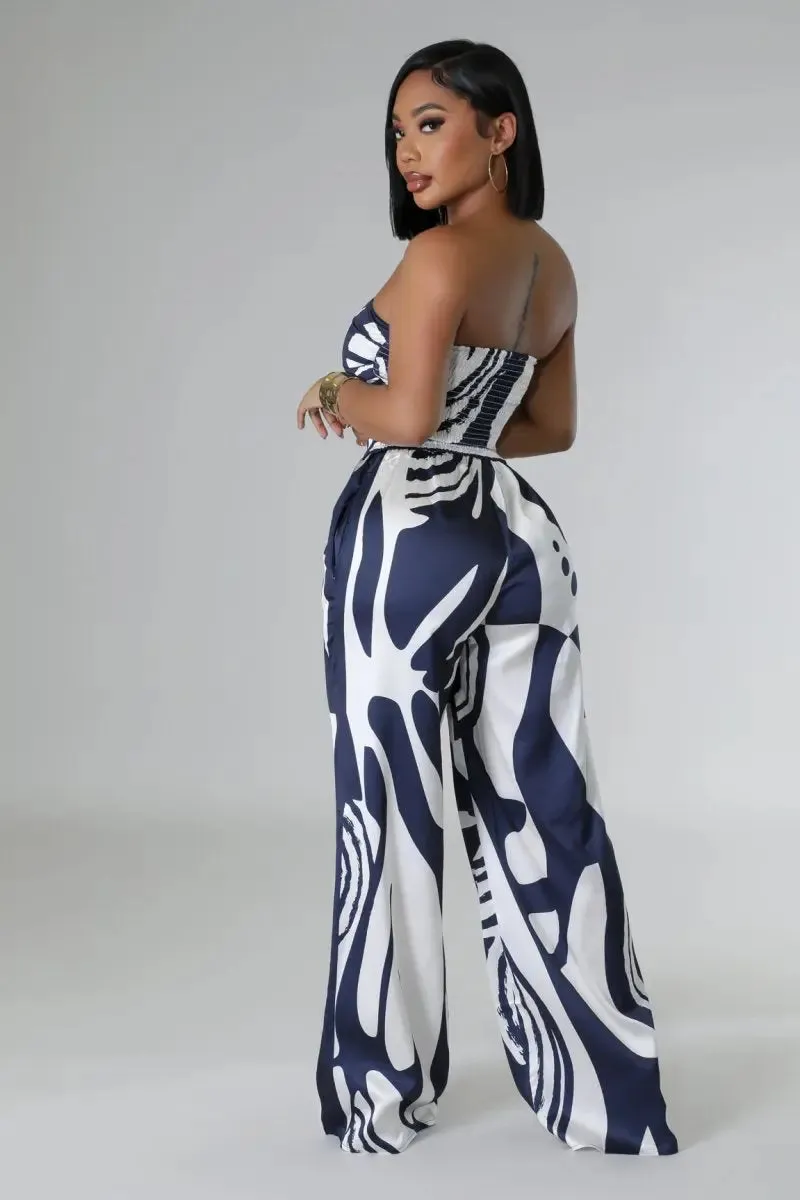 Women's Dark Blue Two-Piece Set