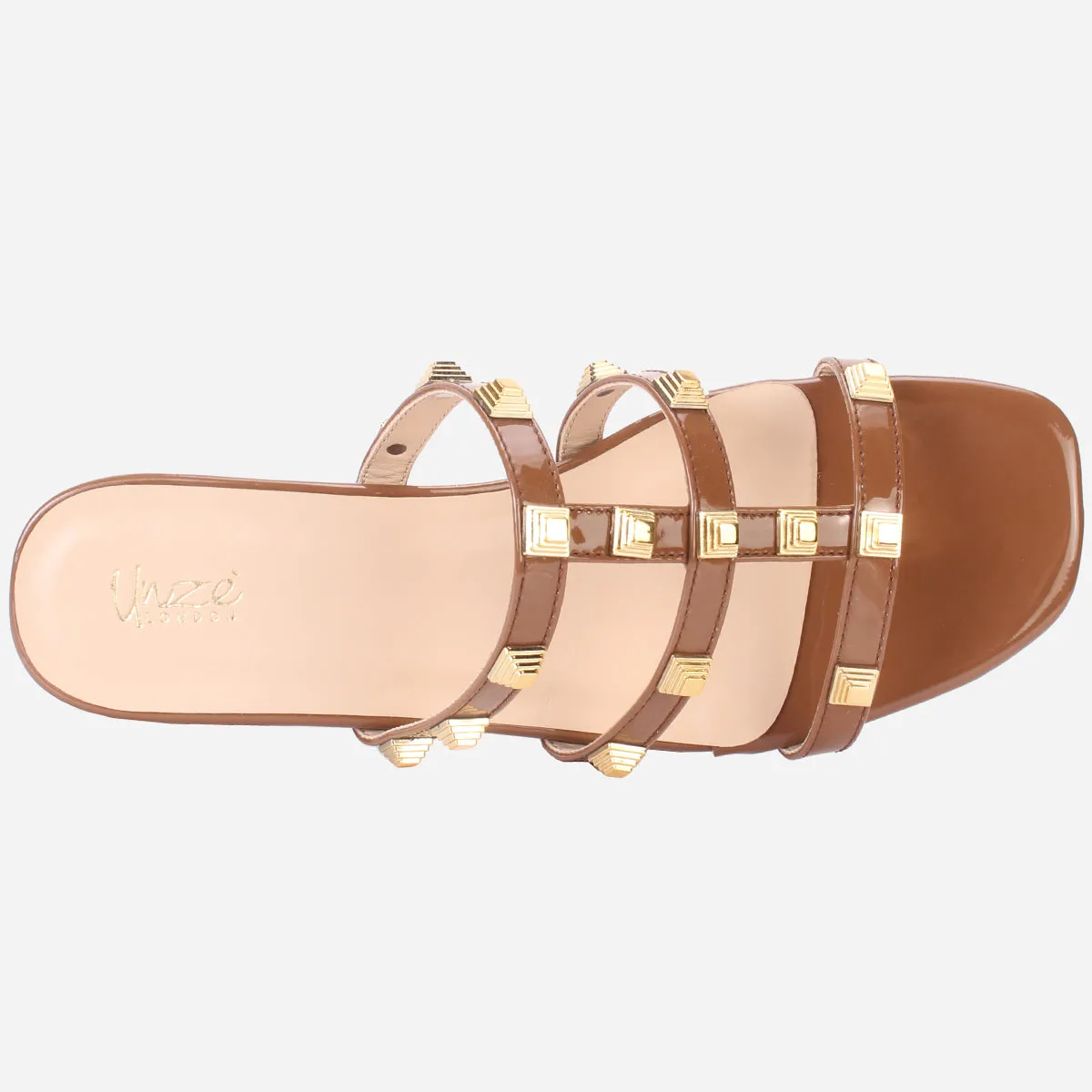 Womens "OZLEM" Decorated Block Heel Sandals