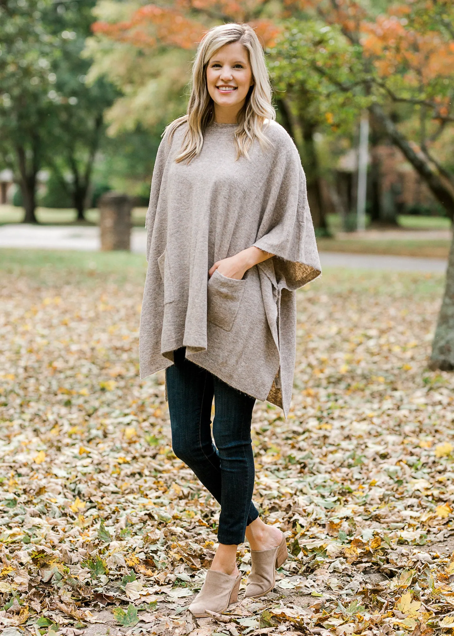 X Taupe Adventure Poncho