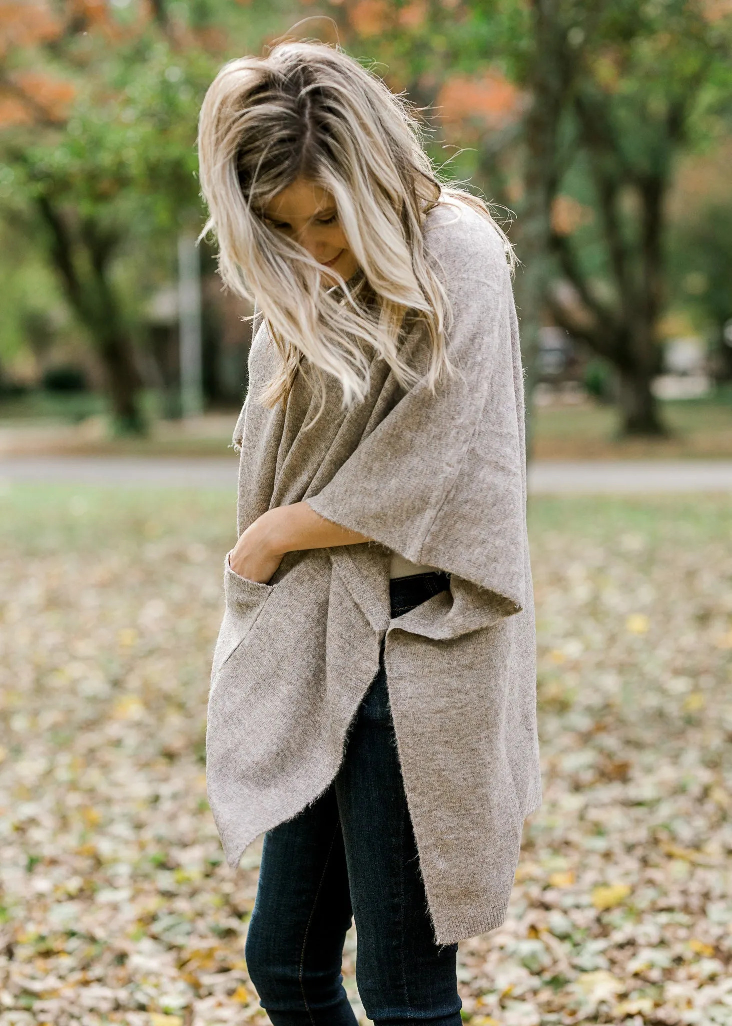 X Taupe Adventure Poncho