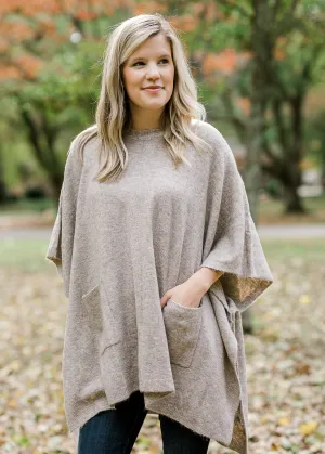 X Taupe Adventure Poncho