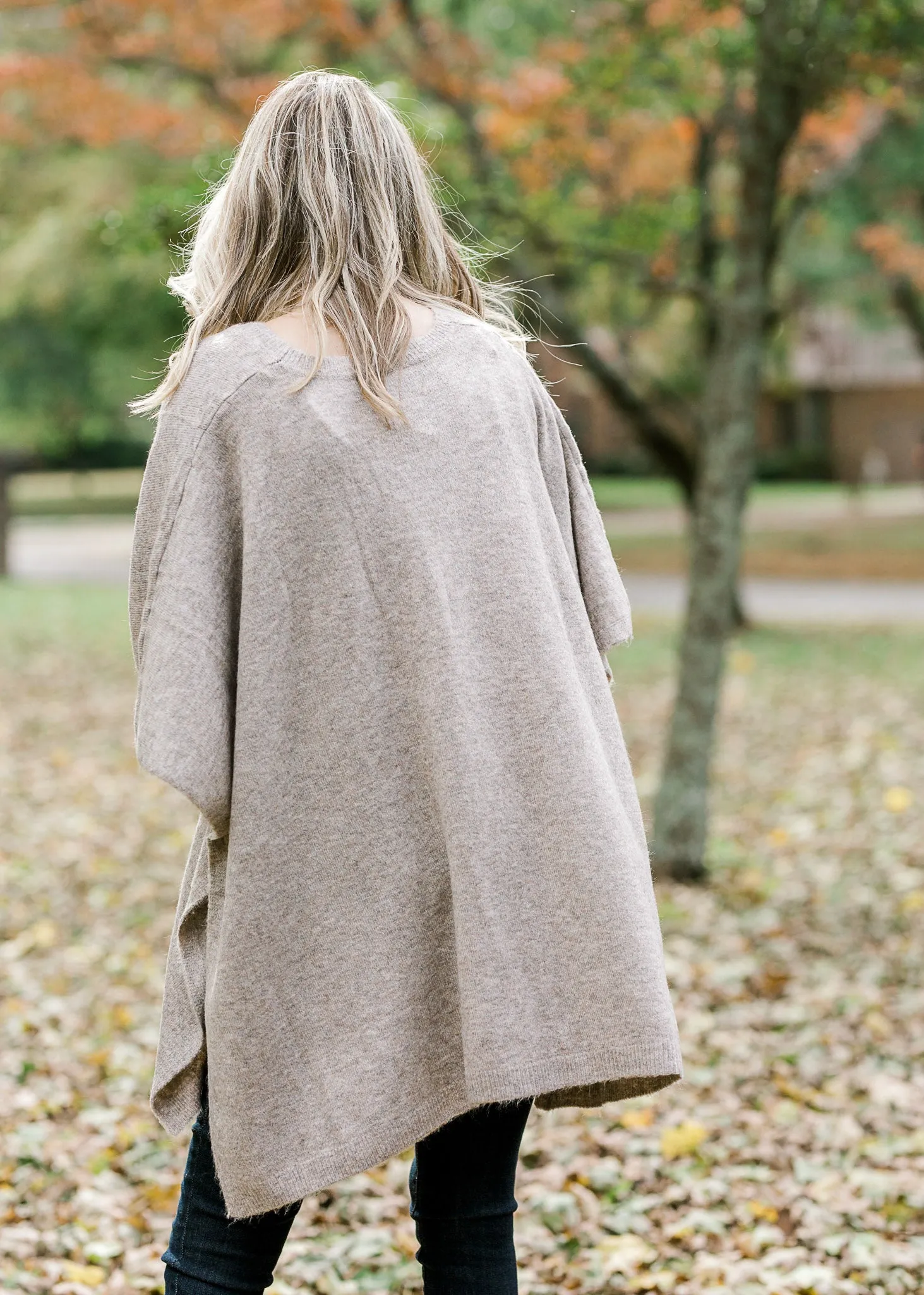 X Taupe Adventure Poncho