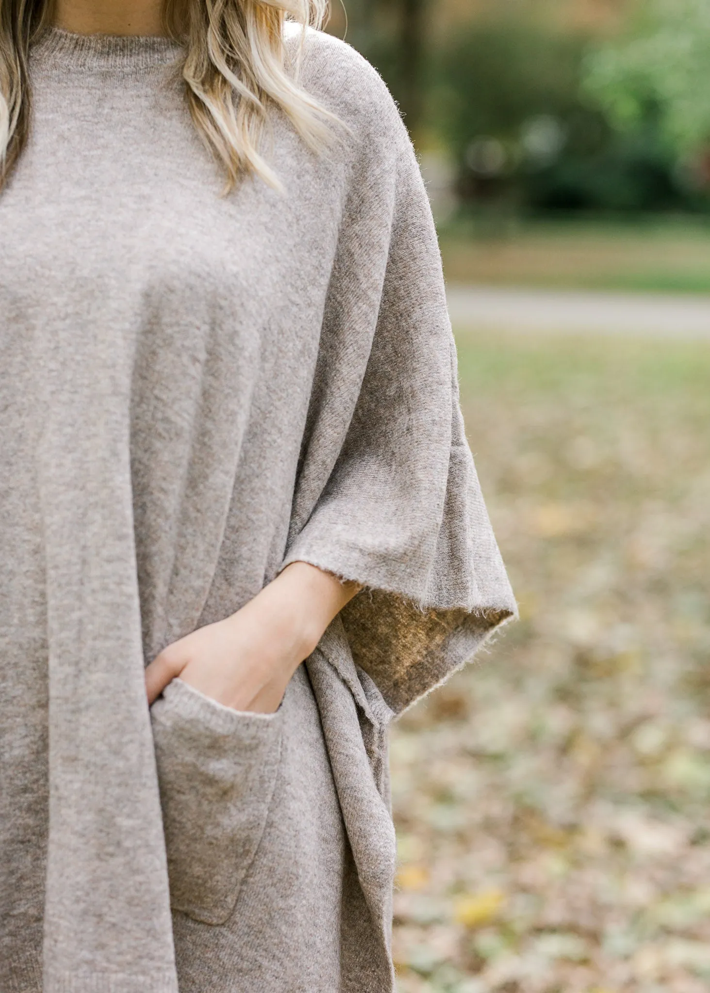 X Taupe Adventure Poncho