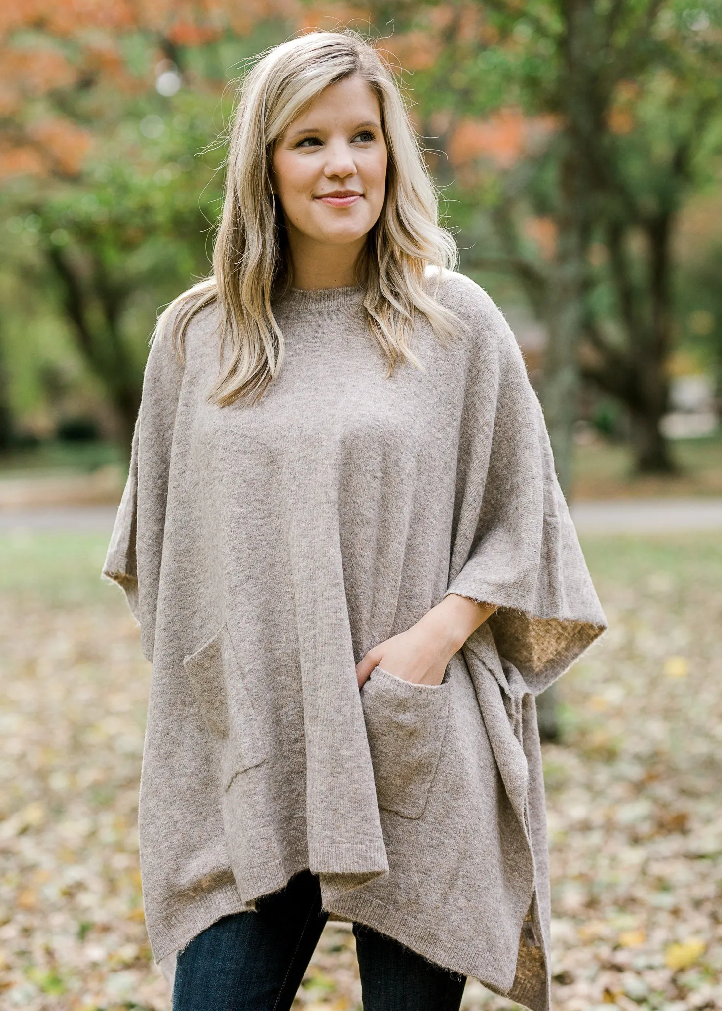 X Taupe Adventure Poncho