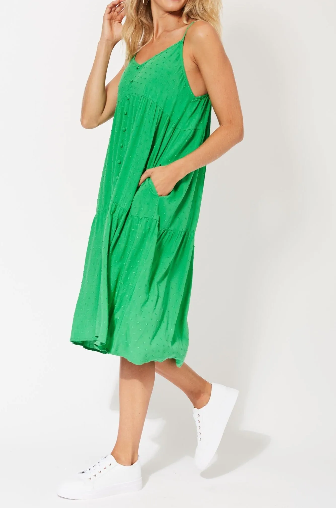 Zanzibar Midi Dress - Key Lime